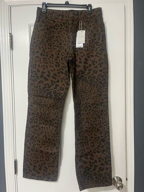 NWT Mango Leopard Jeans